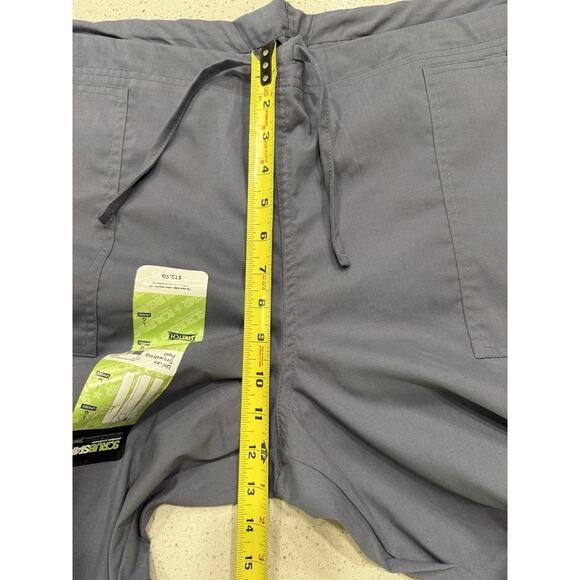 NWT lot of 2 Scrubstar Unisex Large Drawstring Medical Pants Bottoms Gray/Blue - Picture 4 of 6